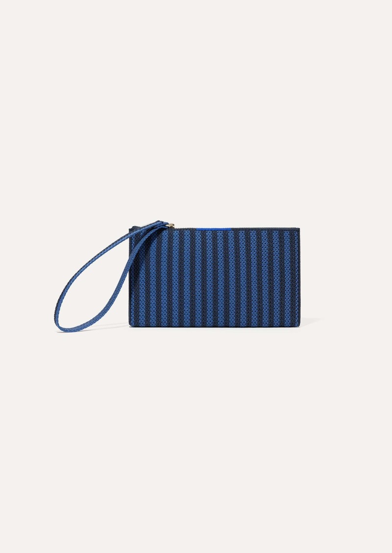 Rothy's Wallet Wristlet Navy Stripe