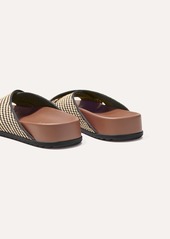 Rothy's Weekend Slide Sandals Toffee Stripe