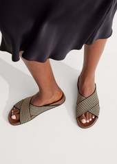 Rothy's Weekend Slide Sandals Toffee Stripe