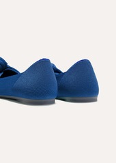 Rothy's Womens Knot Pointed Toe Flat Ocean Blue