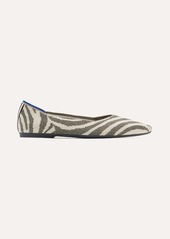 Rothy's Womens Pointed Toe Flat Shimmer Zebra