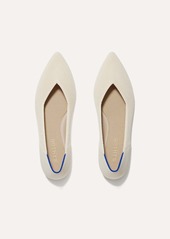 Rothy's Womens Pointed Toe Flat White Sand