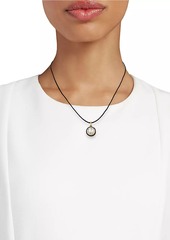 ROXANNE ASSOULIN Back In Black Goldtone, Glass Crystal & Cord Pendant Necklace