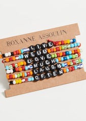Roxanne Assoulin Live Well Love Much Laugh Often Camp Bracelets