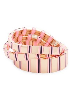 ROXANNE ASSOULIN Well Tailored In Pink Set of 3 Bracelets