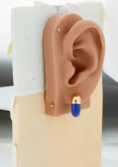ROXANNE ASSOULIN True Blue Goldtone & Enamel Chubbie Hoop Earrings