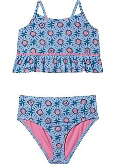 Roxy Bold Florals Crop Top Swimsuit Set (Toddler/Little Kids/Big Kids)