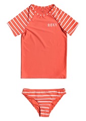 Roxy Kids' Two-Piece Rashguard Swimsuit