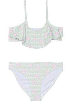 Roxy Hibiline Flutter Swimsuit Set (Toddler/Little Kids/Big Kids)