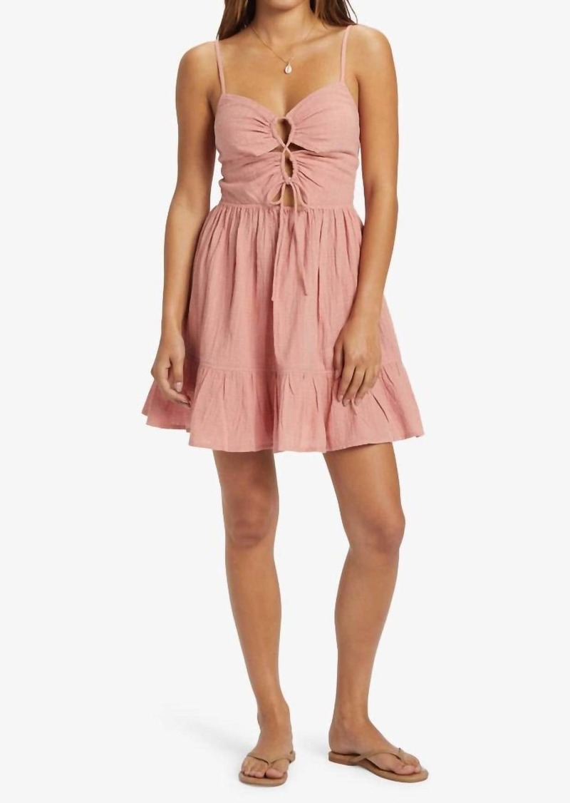 Roxy Jasmine Breeze Solid Dress In Pink