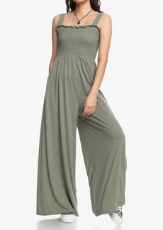 Roxy Just Passing By Jumpsuit In Agave Green