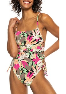 Roxy Beach Classics Lace-Up Side One-Piece Swimsuit