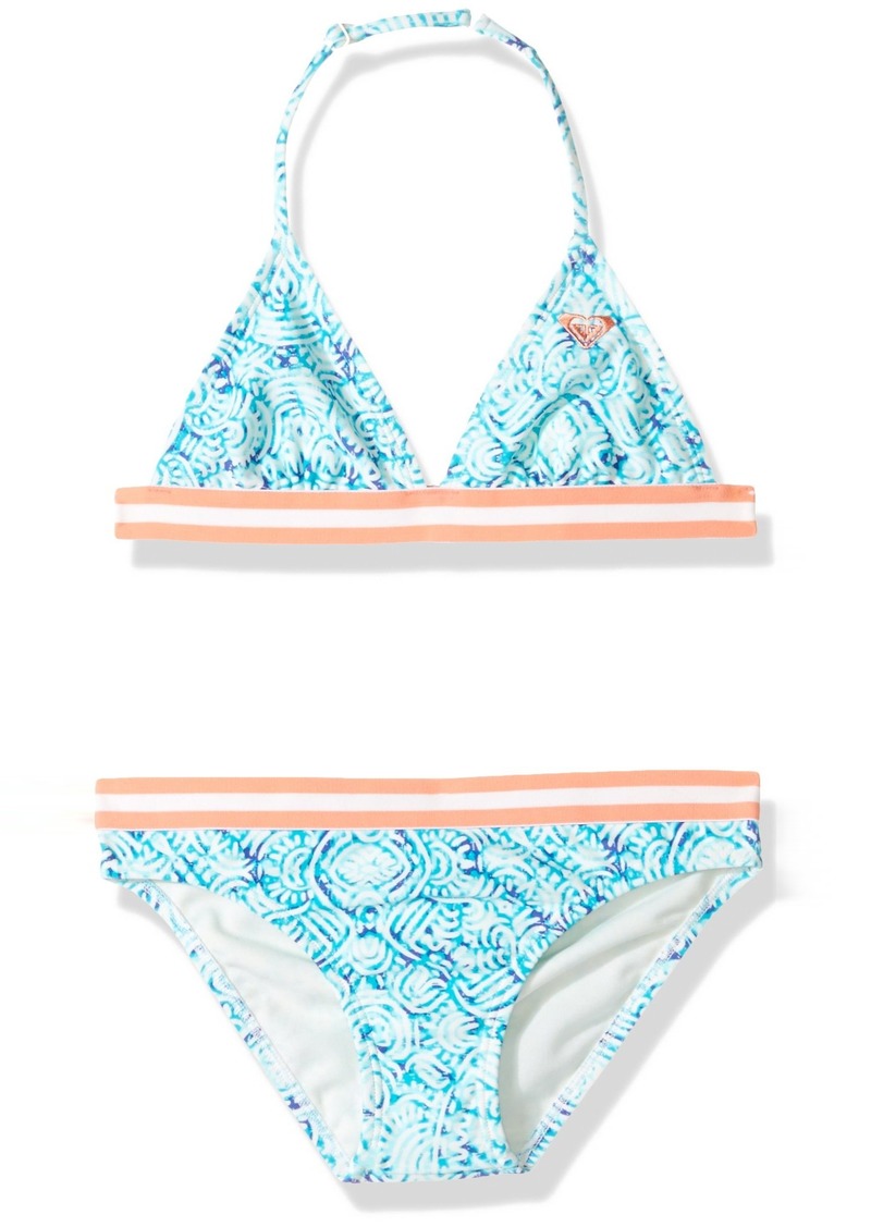 Roxy Roxy Girls' Big Caribbean Days Tri Swimsuit Set Marshmallow in The ...