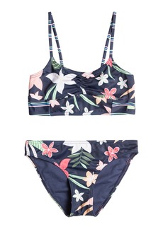 Roxy Big Girls Vacay for Life Crop Top and Bottom, 2 Piece Set