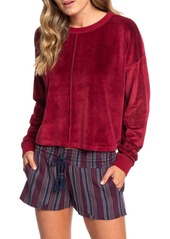 Roxy Crystal Cove Crop Velour Pullover
