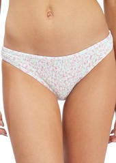 Roxy Ditsy in Paradise Smocked Hipster Bikini Bottoms in Brook Green Ditsy In Paradise at Nordstrom