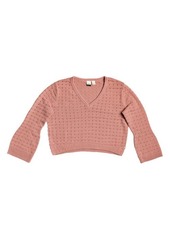 Roxy Do You Good Crop Sweater in Ash Rose at Nordstrom