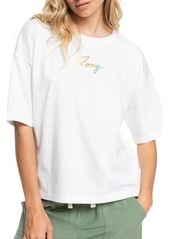 Roxy Easy Boxy Graphic Tee in Snow White at Nordstrom