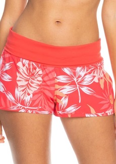 Roxy Endless Summer Cover-Up Shorts in Hibiscus Seaside Tropics V1 S at Nordstrom