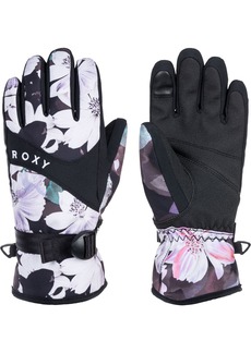 Roxy Girls' Jetty Girl Gloves, Small, True Black Blurry Flower