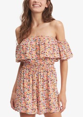 Roxy Juniors' Another Day Printed Romper - Pastel Rose Swept Up Floral