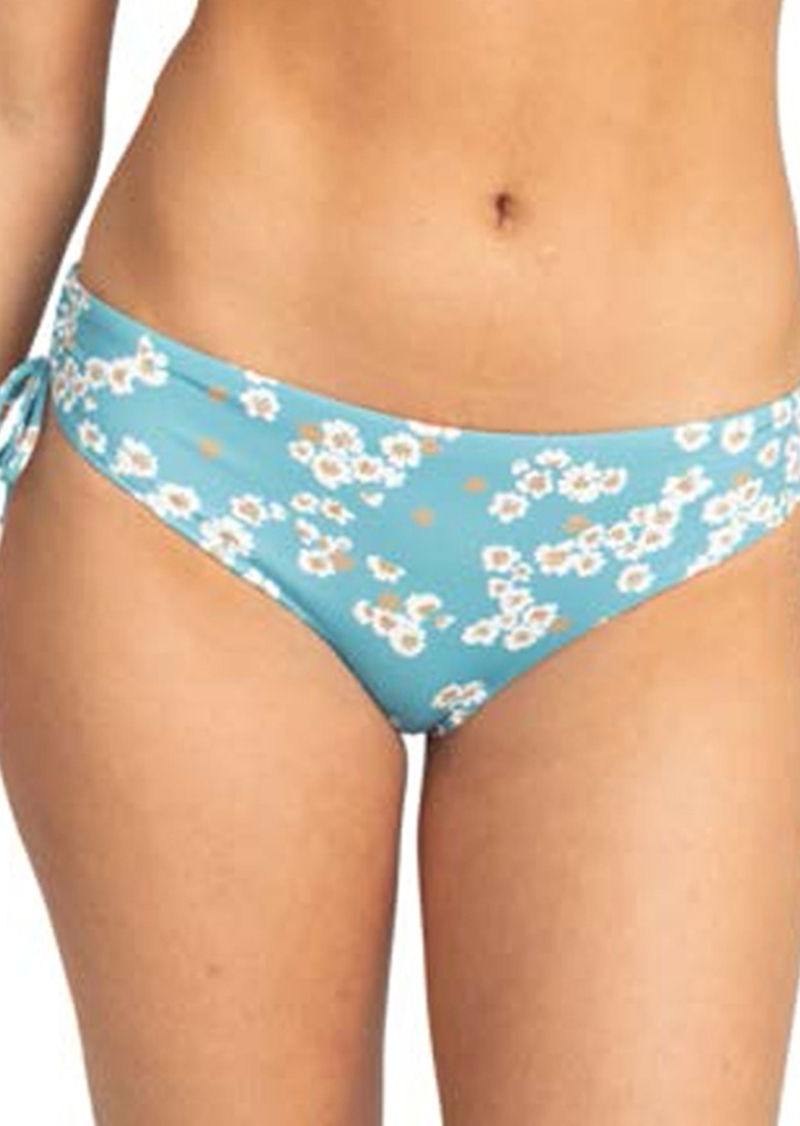 Roxy Juniors' Beach Classics Floral-Print Tie-Side Bikini Bottom - Maui Blue Margarita