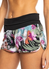 Roxy Juniors' Endless Summer Printed Swim Shorts - Anthracite