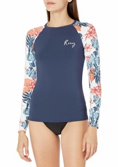 Roxy womens Fashion Long Sleeve Rashguard Rash Guard Shirt   US