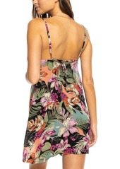 Roxy Juniors' Floral Print Cover-Up Dress - Anthracite