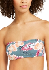 Roxy Juniors' Floral-Print Underwire Bandeau Bikini Top Women's Swimsuit