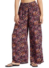 Roxy Juniors' Forever And A Day Wide-Leg Pants - Anthracite Floral Daze