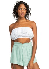 Roxy Juniors' Golden Tropic Crop Top - Snow White