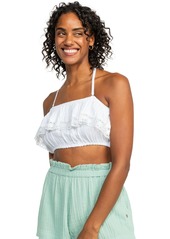 Roxy Juniors' Golden Tropic Crop Top - Snow White