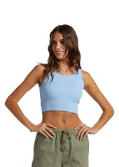 Roxy Juniors' Good Keepsake Cropped Tank Top - MAUI BLUE