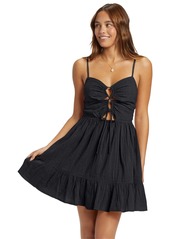 Roxy Juniors' Jasmine Breeze Strappy Mini Dress - Anthracite