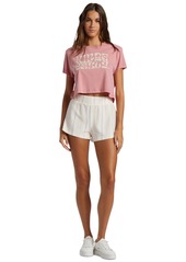 Roxy Juniors' Kinda Salty Cotton Graphic-Print Tee - Mauve Glow