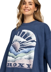 Roxy Juniors' Lineup Oversized Crew Sweatshirt - Naval Academy