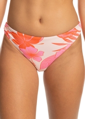Roxy Juniors' Printed Beach Classics Full-Coverage Hipster Bikini Bottoms - Anthracite Floral Daze