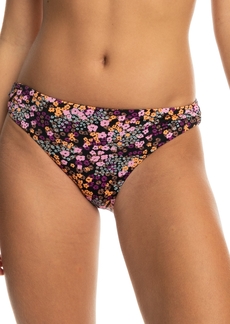 Roxy Juniors' Printed Beach Classics Full-Coverage Hipster Bikini Bottoms - Anthracite Floral Daze