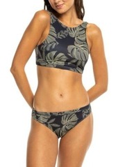 Roxy Juniors Printed High Neck Bikini Top Low Rise Bikini Bottoms