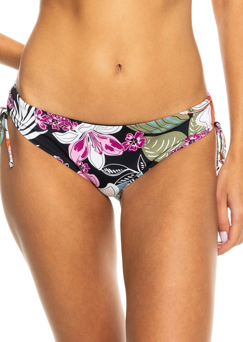 Roxy Juniors' Printed Tied Hipster Bikini Bottoms - Anthracite