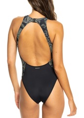 Roxy Juniors' Pro Wave One-Piece Swimsuit - Anthracite