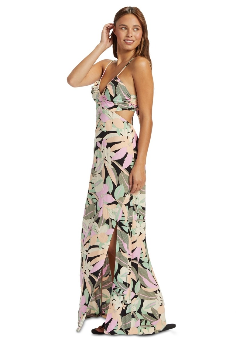 Roxy Juniors' Riviera Nights Maxi Dress - Anthracite Palm Song