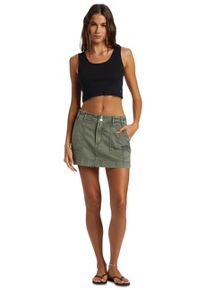 Roxy Juniors' Roll With It Mini Cargo Skirt - Agave Green