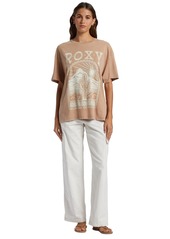 Roxy Juniors' Saguaro Crewneck Short-Sleeve Graphic T-Shirt - Cinnamon Swirl