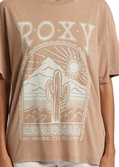 Roxy Juniors' Saguaro Crewneck Short-Sleeve Graphic T-Shirt - Cinnamon Swirl