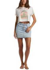 Roxy Juniors' Saguaro Graphic Cropped T-Shirt - Egret