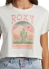 Roxy Juniors' Saguaro Graphic Cropped T-Shirt - Egret