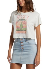 Roxy Juniors' Saguaro Graphic Cropped T-Shirt - Egret