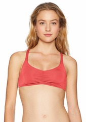 Roxy Junior's Solid Softly Love Athletic Triangle Swimsuit Top  L